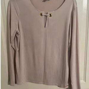 Used Calvin Klein Elegant Cream Long Sleeve Top